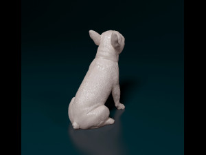 French Bulldog sitting 3D Print Model