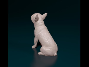 French Bulldog sitting 3D Print Model