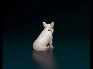 French Bulldog with a bowtie 3D Print Model