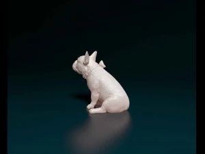 French Bulldog with a bowtie 3D Print Model