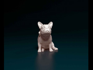 French Bulldog with a bowtie Modelo de Impressão 3D