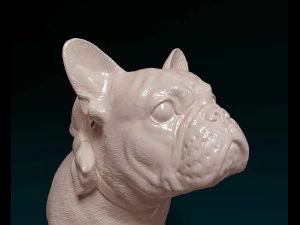 French Bulldog with a bowtie 3D Print Model