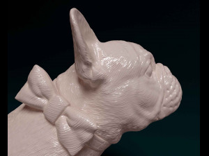 French Bulldog with a bowtie Modelo de Impressão 3D