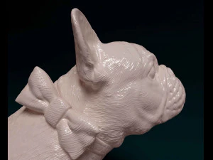 French Bulldog with a bowtie 3D Print Model