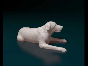 Labrador lying down 3D Print Model