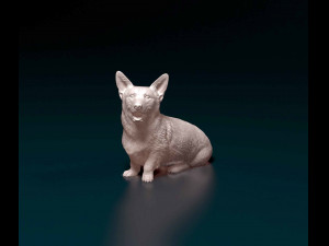 Welsh Corgi Pembroke sitting Modelo de Impressão 3D