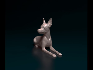 Toy terrier lying down 3D Print Model
