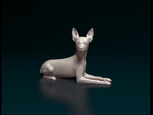 Toy terrier lying down Modelo de Impressão 3D
