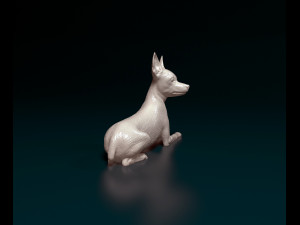 Toy terrier lying down Modelo de Impressão 3D