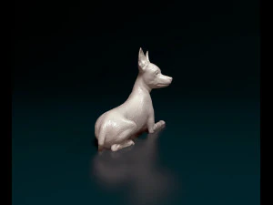 Toy terrier lying down 3D Print Model