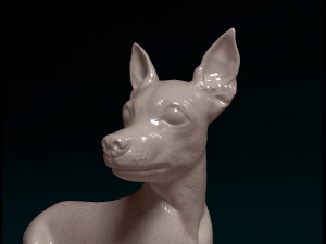 Toy terrier lying down Modelo de Impressão 3D