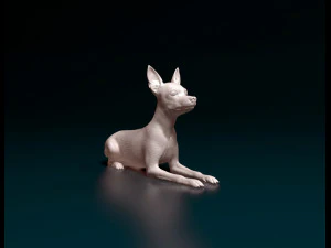 Toy terrier lying down 3D Print Model