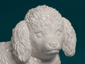 Toy Poodle lying down Model do druku 3D
