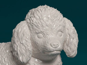 Toy Poodle lying down 3D Print Model