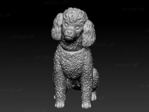 Toy Poodle sitting 3D Print Model