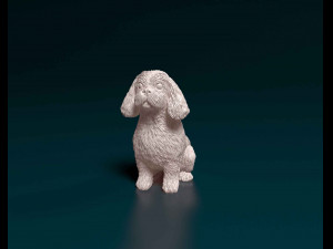 Shih Tzu sitting 3D-printmodel