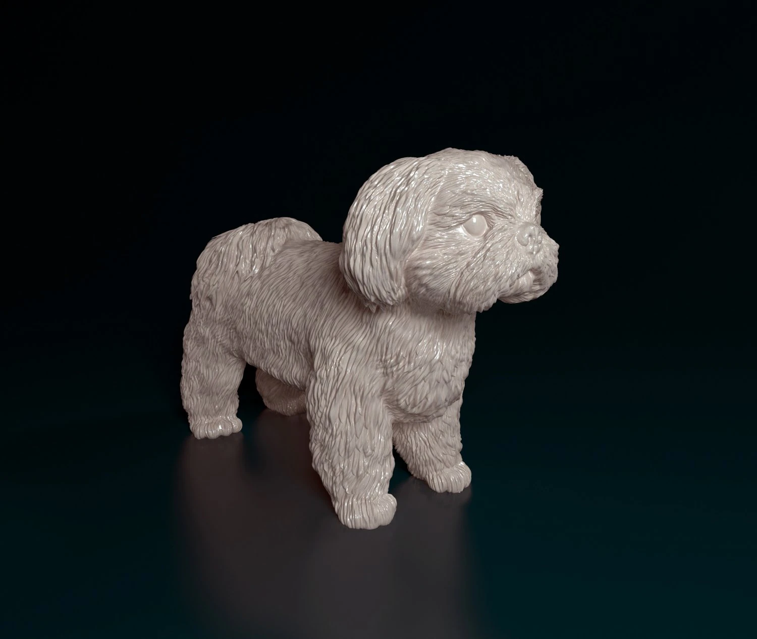 Shih Tzu 3D Print Model .c4d .max .obj .3ds .fbx .stl .blend 