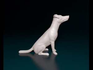 Smooth Fox terrier sitting 3D Print Model
