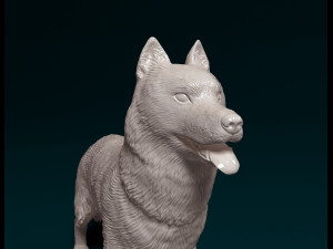 Siberian Husky Modelo de Impressão 3D