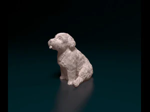 Miniature Schnauzer sitting 3D Print Model