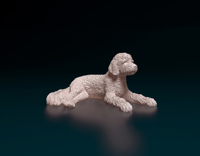 Old English sheepDog Modello di stampa 3D .c4d .max .obj .3ds .fbx .stl .blend
