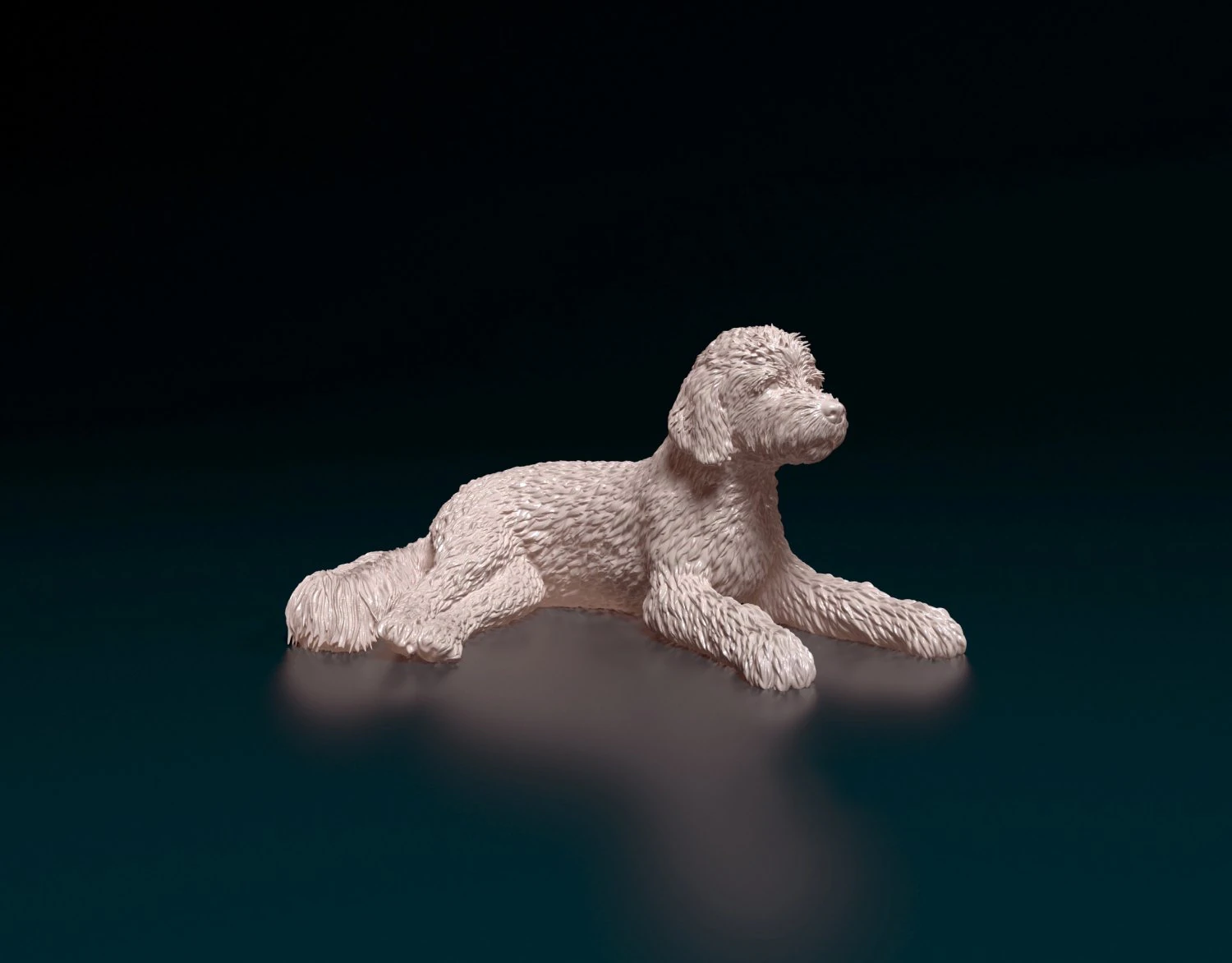 Old English sheepDog 3D Print Model .c4d .max .obj .3ds .fbx .stl .blend 