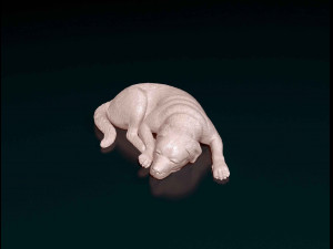 Rottweiler lying down Modello di stampa 3D