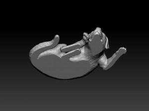 Rottweiler lying down Modello di stampa 3D