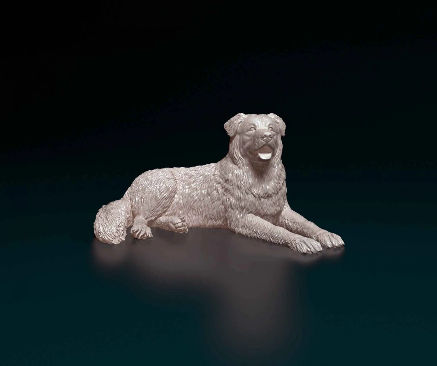 Saint Bernard cross German Shepherd 3D Print Model .c4d .max .obj .3ds .fbx .stl .blend