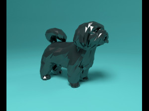 Shih Tzu lowpoly 3D Print Model