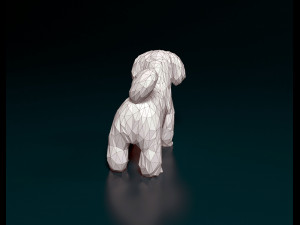 Shih Tzu lowpoly Model Cetak 3D