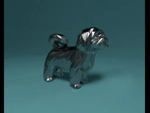 Shih Tzu lowpoly 3D Print Model
