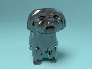 Shih Tzu lowpoly 3D Print Model