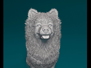 Spitz dog Modello di stampa 3D