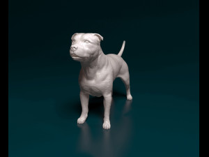Staffordshire bull terrier 2 Modelo de Impressão 3D