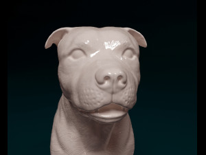 Staffordshire bull terrier 2 Modelo de Impressão 3D