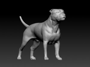 Staffordshire bull terrier 2 Modelo de Impressão 3D