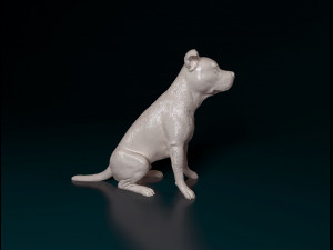 Staffordshire bull terrier sitting 3D Принт Модель