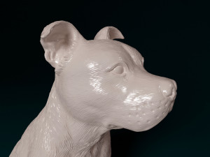 Staffordshire bull terrier sitting 3D Принт Модель