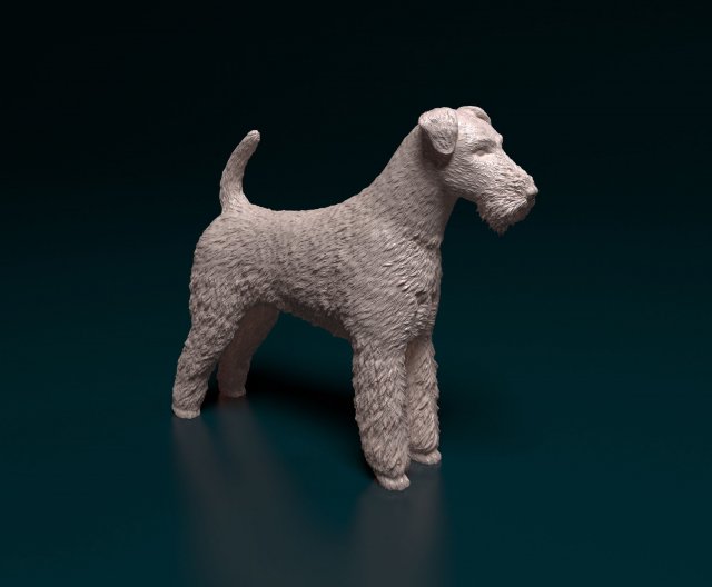 Airedale terrier Modelo de Impressão 3D .c4d .max .obj .3ds .fbx .stl .blend 