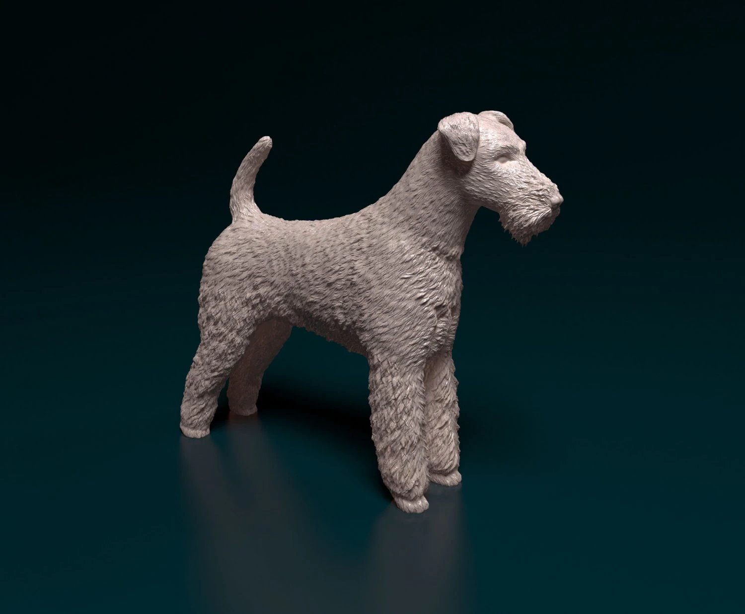 Airedale terrier 3D Print Model .c4d .max .obj .3ds .fbx .stl .blend 