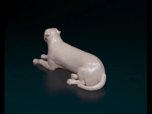 American Bulldog lying down 3D Print Model