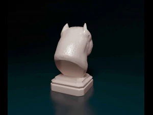 American Bully bust 3D Print Model