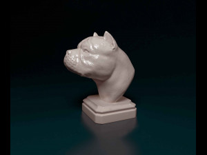 American Bully bust 3D प्रिंट मॉडल