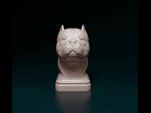 American Bully bust 3D Print Model