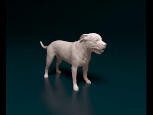 스태퍼드셔 불테리어 4 3D 프린트 모델
