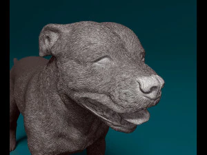 Staffordshire bull terrier 4 3D Print Model
