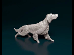 English Setter on the hunt 3D Print Model