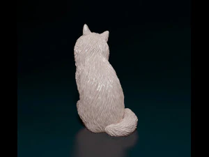Fluffy Cat 3D Print Model