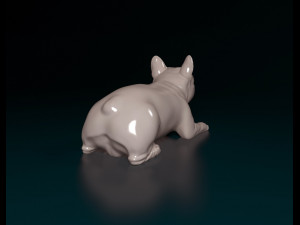 French Bulldog lying down 3Dプリントモデル